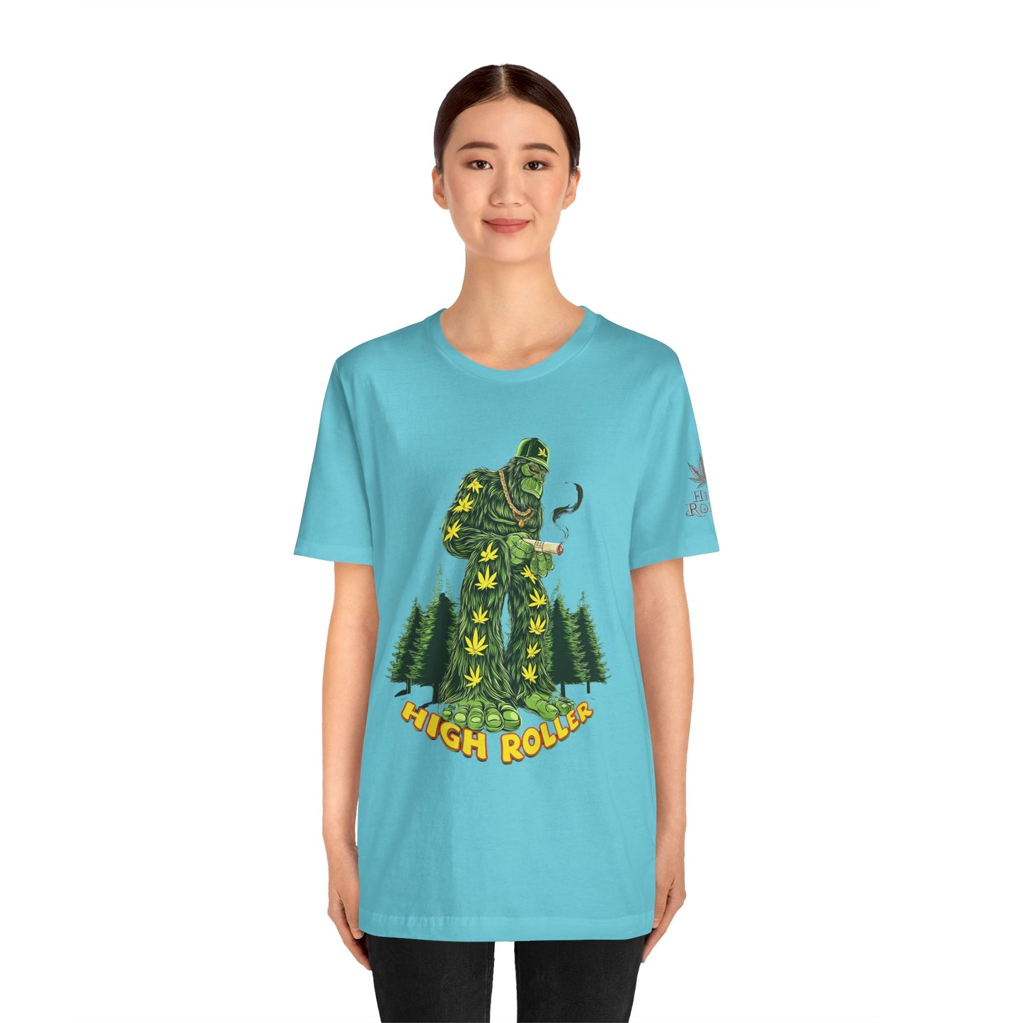 Cannabis Sasquatch Forest King T-Shirt - Premium Bigfoot 420 Lifestyle Apparel"