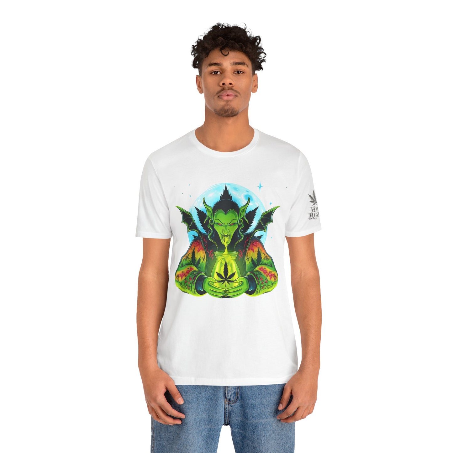 Mystic Dragon Guardian Cannabis Meditation T-Shirt - Premium Psychedelic 420 Apparel