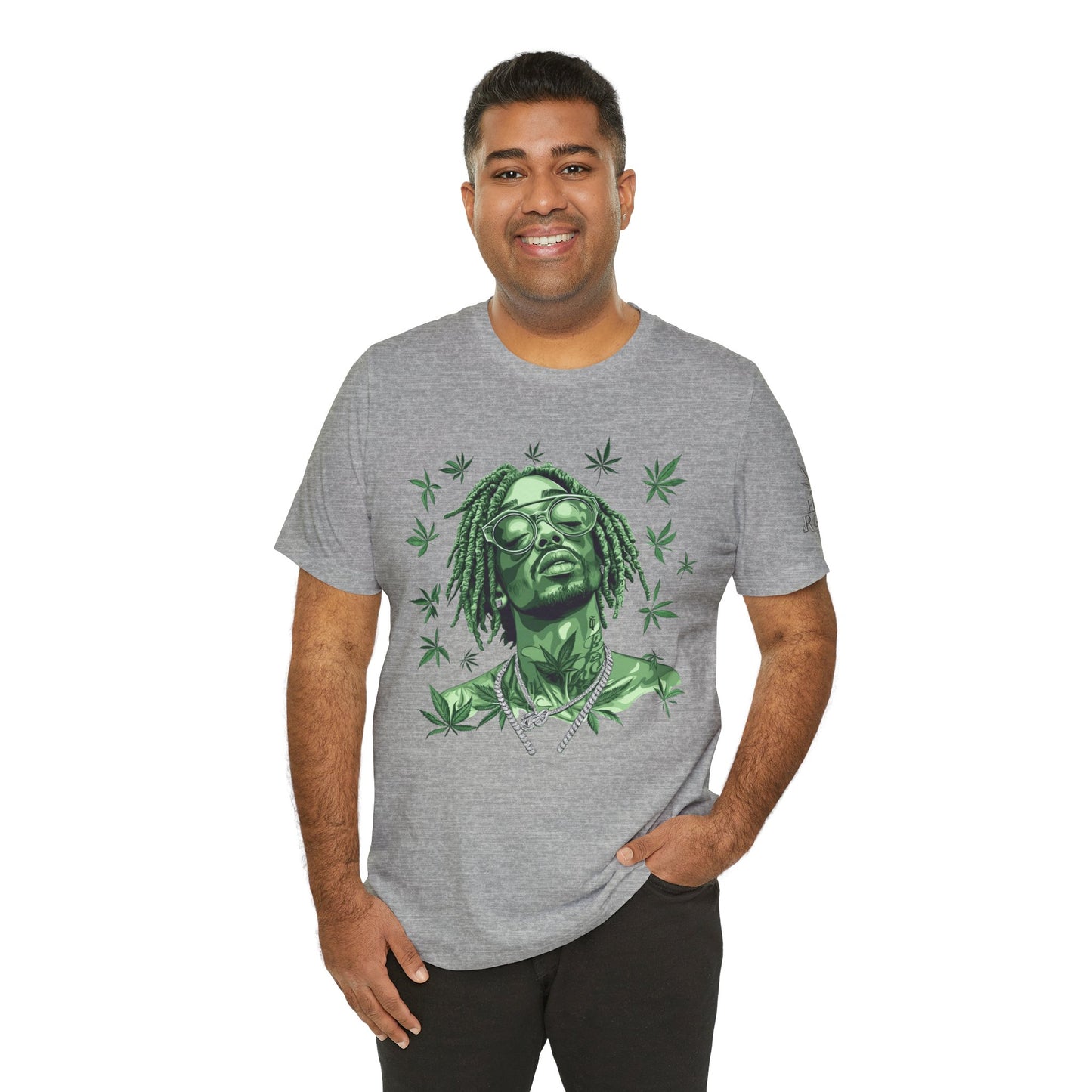 Elevated Vision Green Dream Tee - Premium Airlume Cotton Cannabis Culture Art