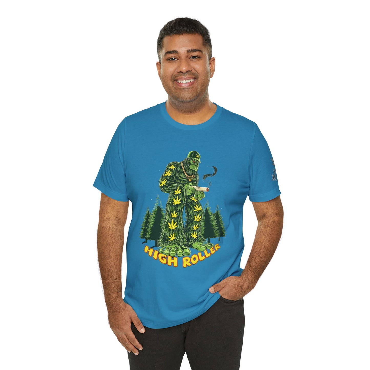 Cannabis Sasquatch Forest King T-Shirt - Premium Bigfoot 420 Lifestyle Apparel"