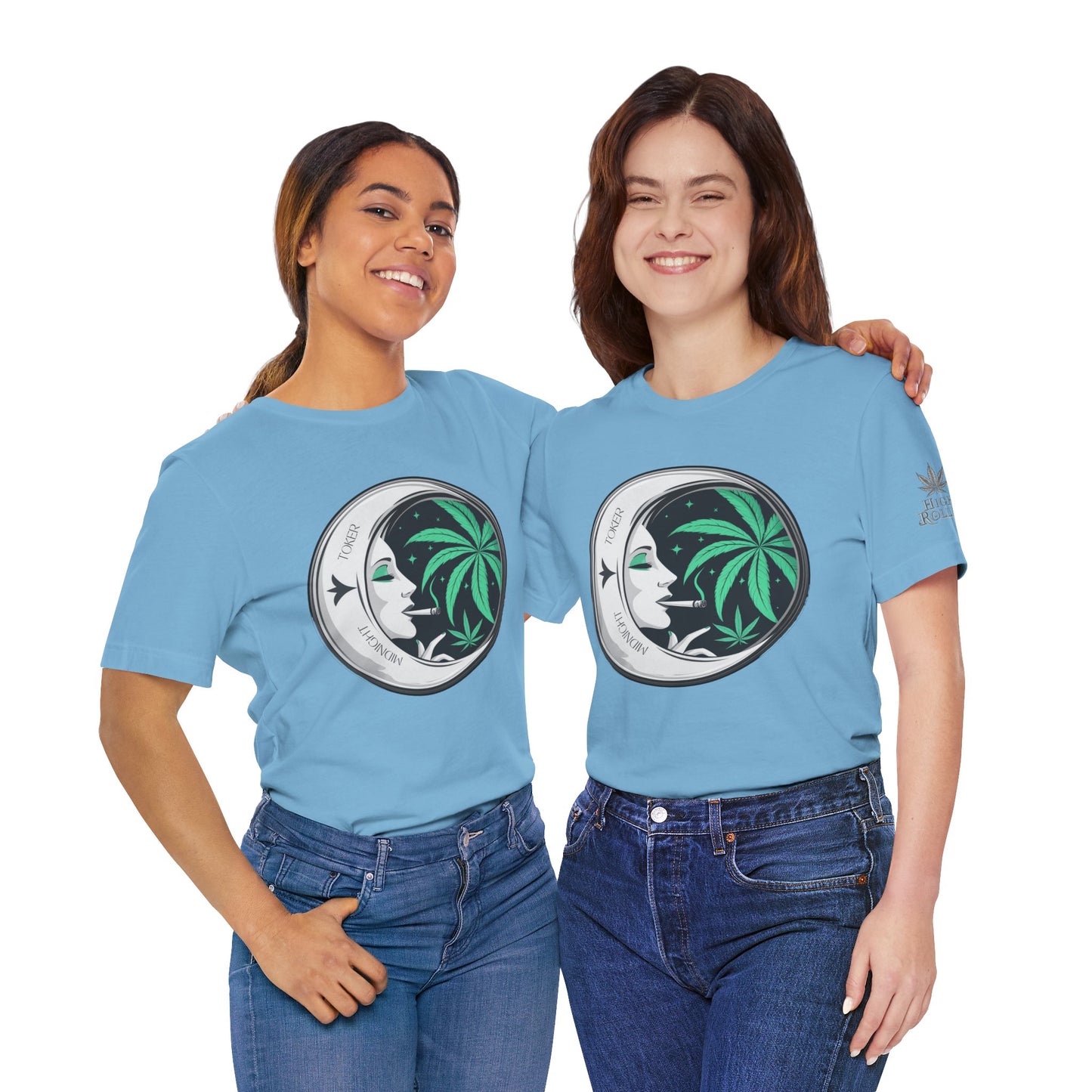 Toker Girl Coin Tee - Vintage Cannabis Portrait Art Design | High Roller