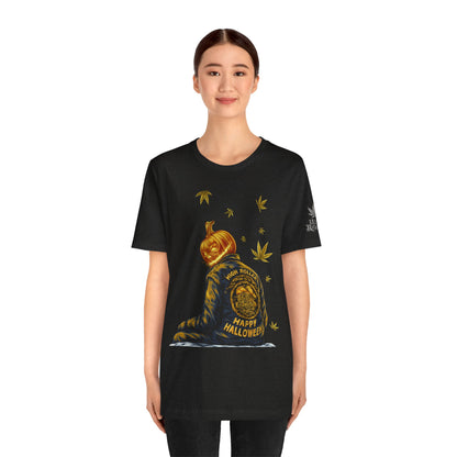 Pumpkin Head HIGH ROLLER Halloween T-Shirt - Premium Cannabis Culture Apparel