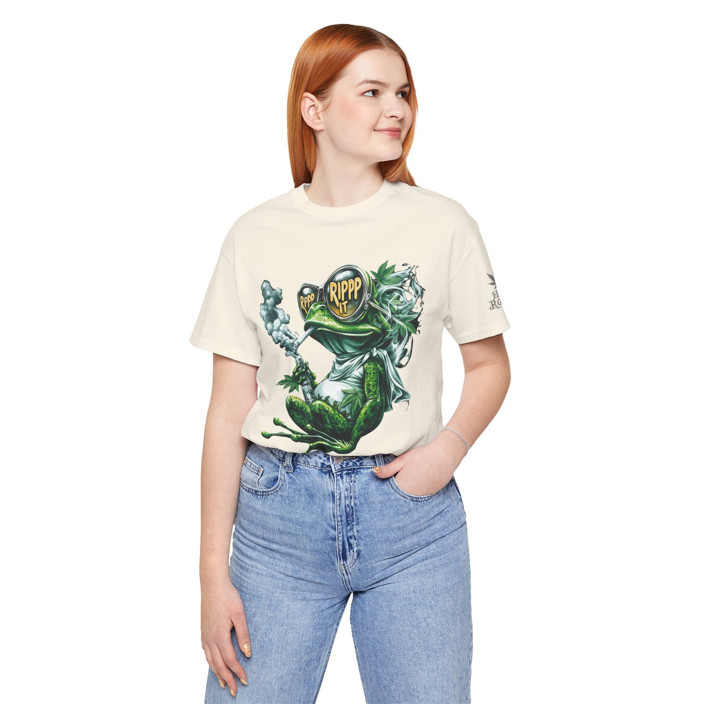 RIPPP IT Cosmic Frog Tee - Premium Airlume Cotton Cannabis Culture Streetwear