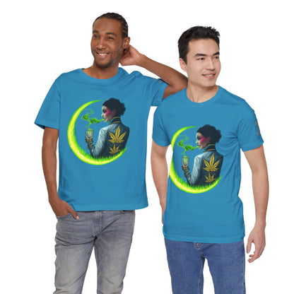 Cannabis Queen Commander T-Shirt - Premium Afrofuturistic 420 Lifestyle Apparel"