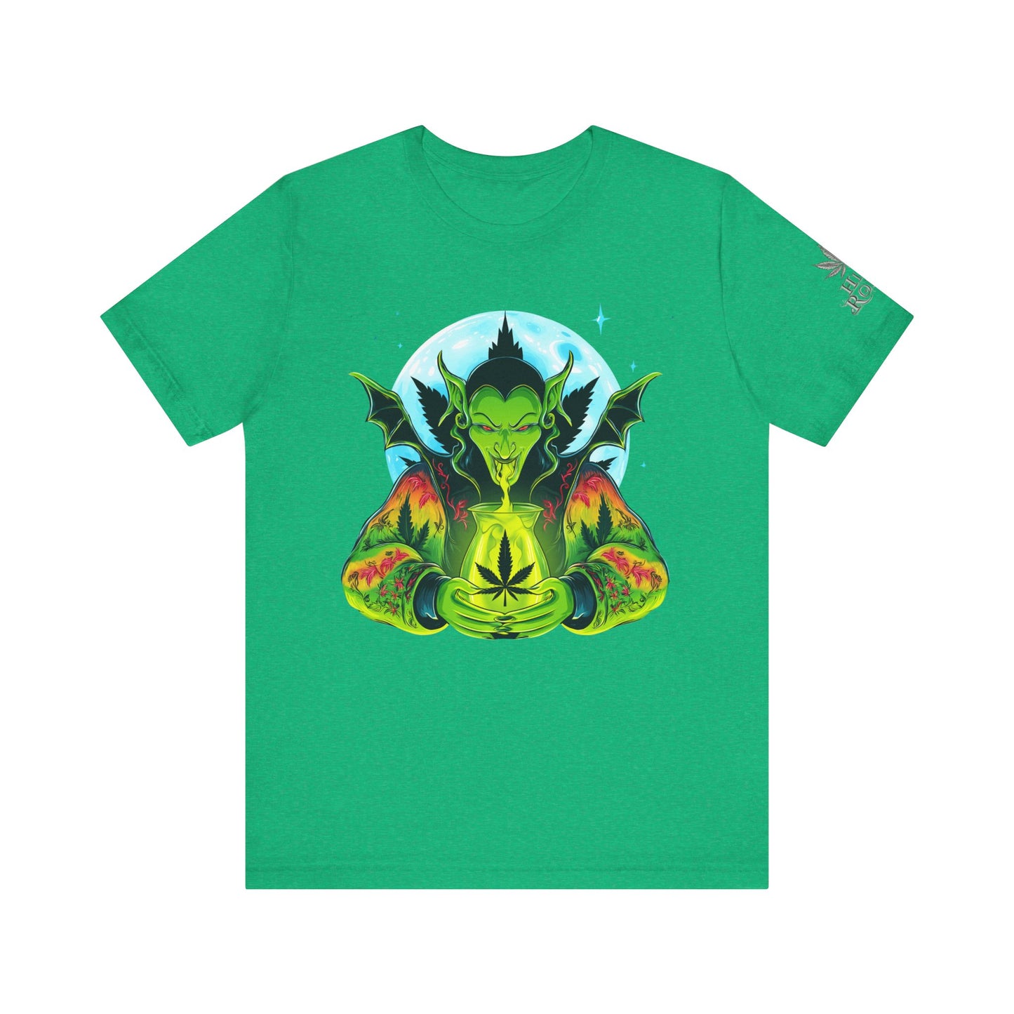 Mystic Dragon Guardian Cannabis Meditation T-Shirt - Premium Psychedelic 420 Apparel
