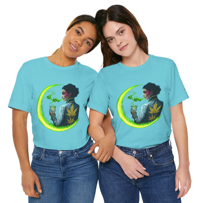 Cannabis Queen Commander T-Shirt - Premium Afrofuturistic 420 Lifestyle Apparel"