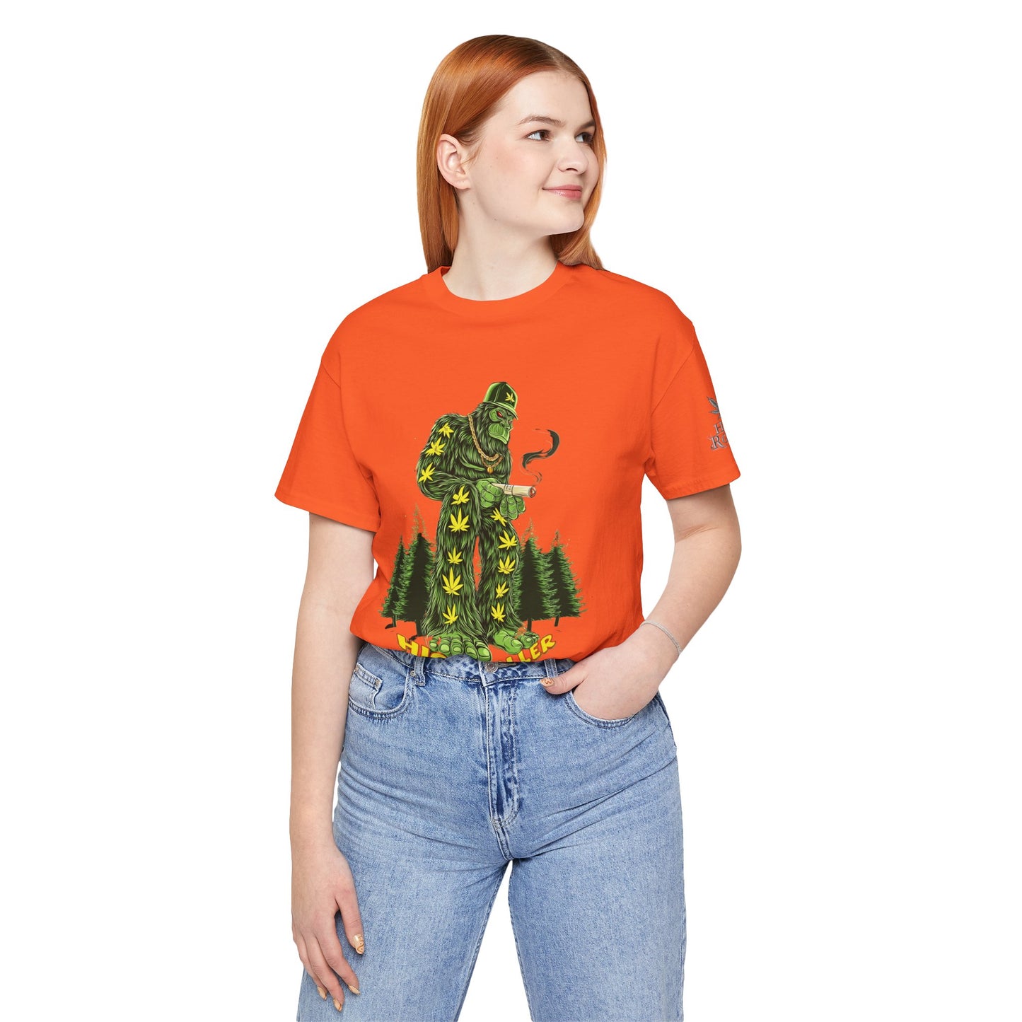 Cannabis Sasquatch Forest King T-Shirt - Premium Bigfoot 420 Lifestyle Apparel"