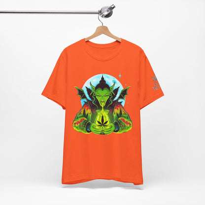 Mystic Dragon Guardian Cannabis Meditation T-Shirt - Premium Psychedelic 420 Apparel