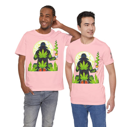 Luxury Gothic Cannabis Vampire T-Shirt - Premium Dark HIGH ROLLER Streetwear - Elevated Nocturnal 420 Fashion