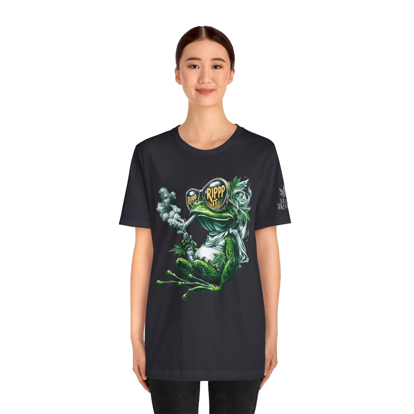 RIPPP IT Cosmic Frog Tee - Premium Airlume Cotton Cannabis Culture Streetwear