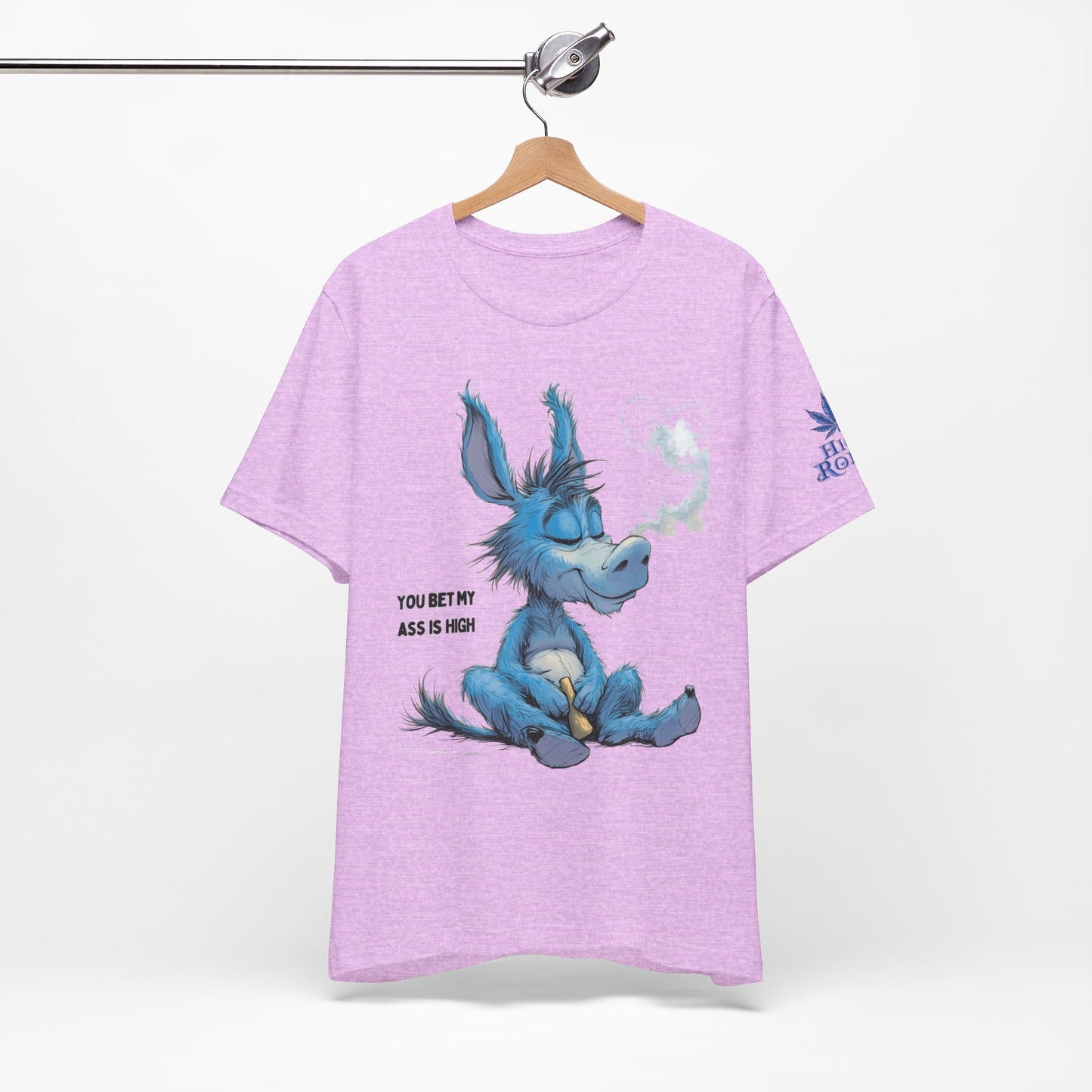 Blue Donkey Tee - Premium Airlume Cotton Cannabis Culture Humor Cartoon Art