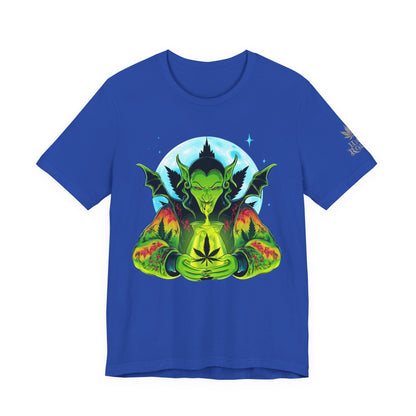 Mystic Dragon Guardian Cannabis Meditation T-Shirt - Premium Psychedelic 420 Apparel