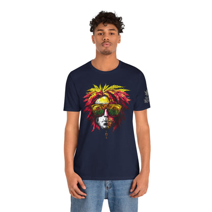 Rasta Cannabis Portrait Tee - Reggae Culture Art Design | High Roller