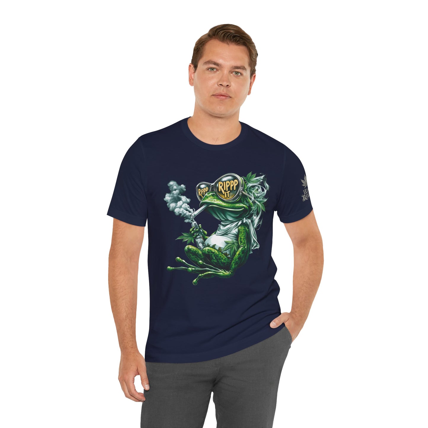 RIPPP IT Cosmic Frog Tee - Premium Airlume Cotton Cannabis Culture Streetwear
