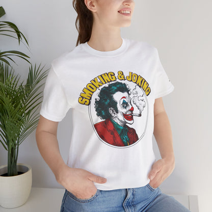 Smoking & Joking T-Shirt - Premium Airlume Cotton Cannabis Villain Pop Art Tee