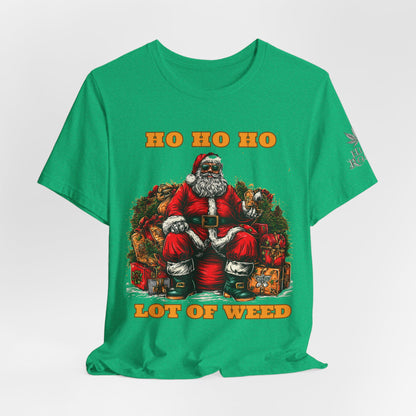 Ho Ho Ho Lot Of Weed Premium Cannabis Christmas T-Shirt