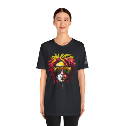 Rasta Cannabis Portrait Tee - Reggae Culture Art Design | High Roller