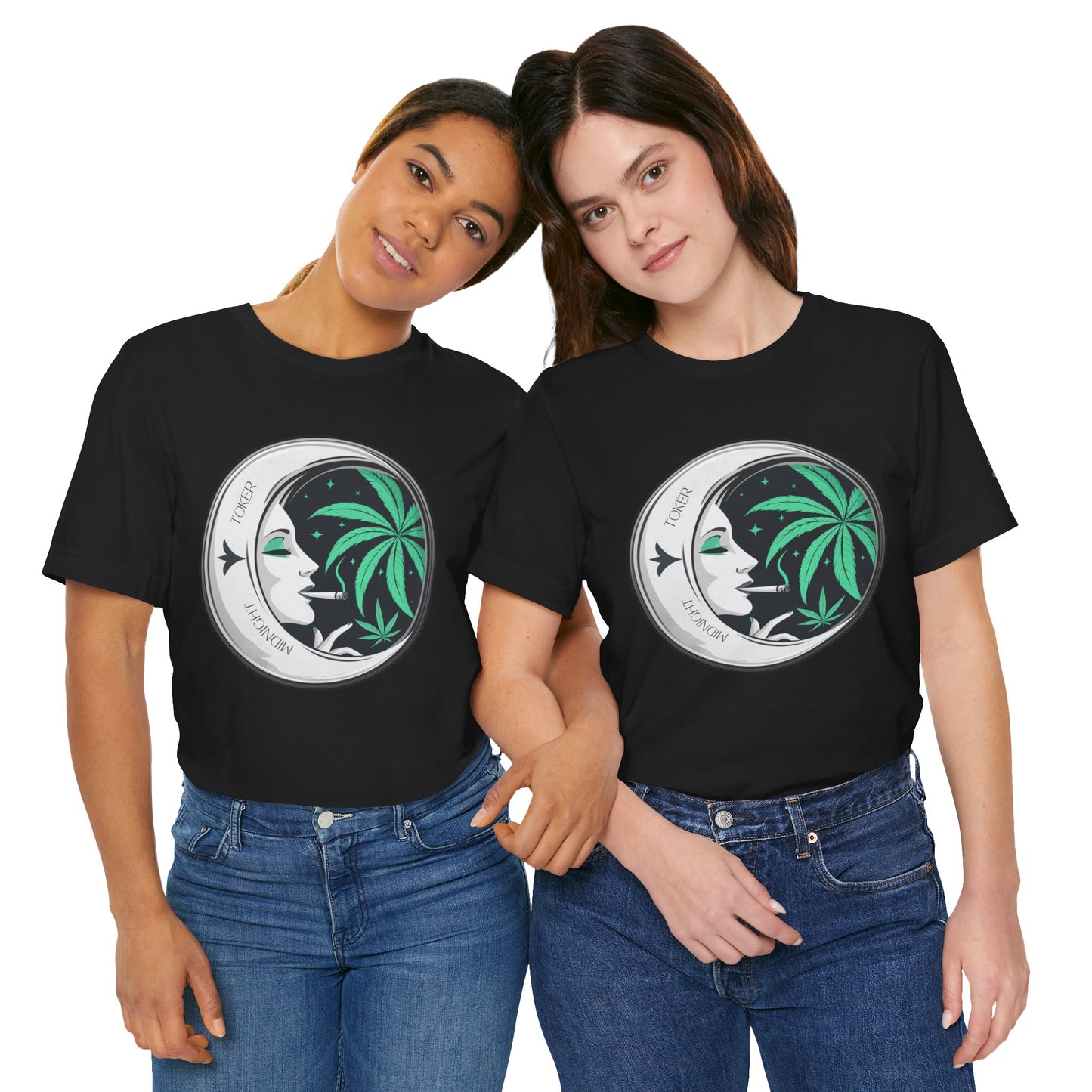 Toker Girl Coin Tee - Vintage Cannabis Portrait Art Design | High Roller