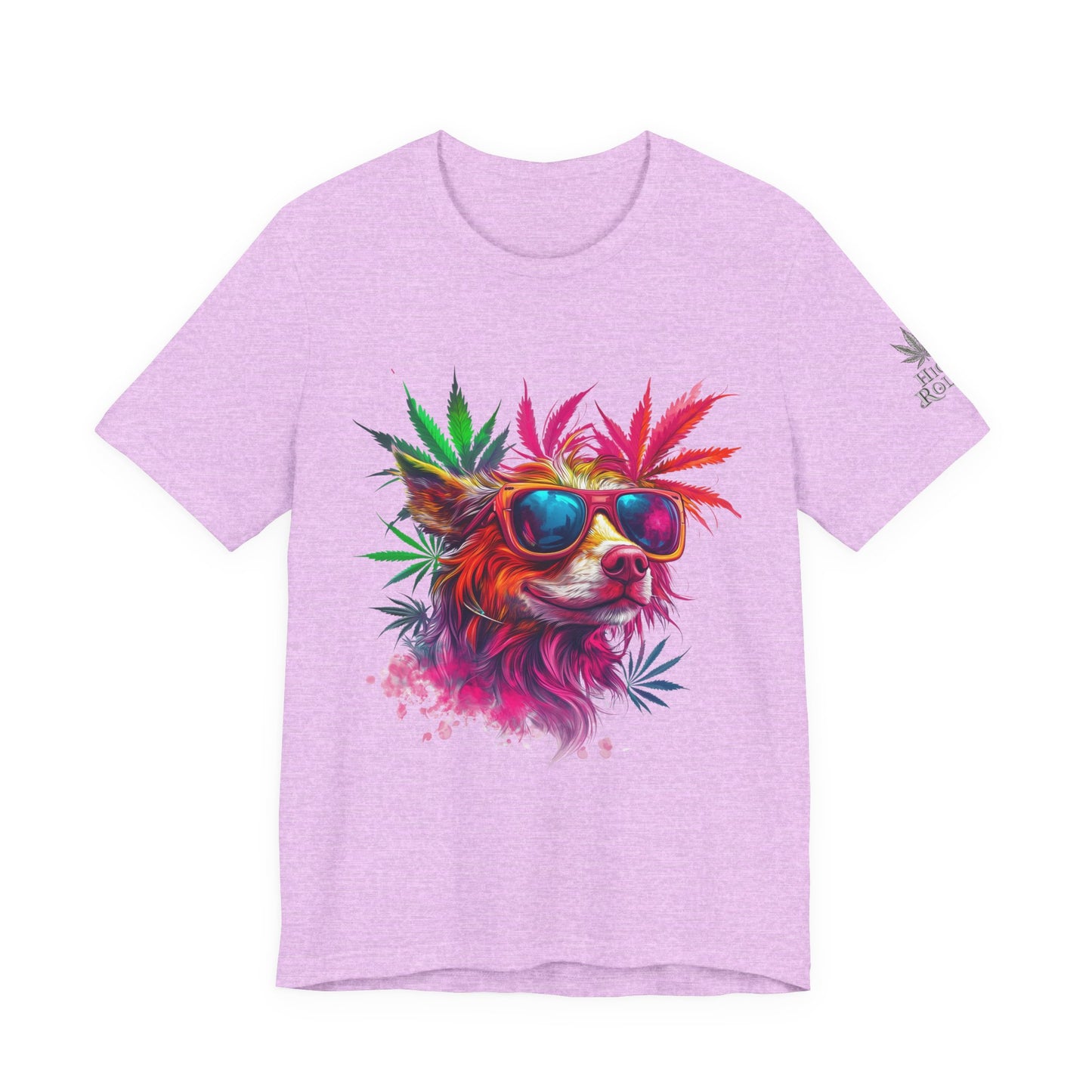 Spectrum Pup Tee - Premium Airlume Cotton Cannabis Culture Psychedelic Dog Art