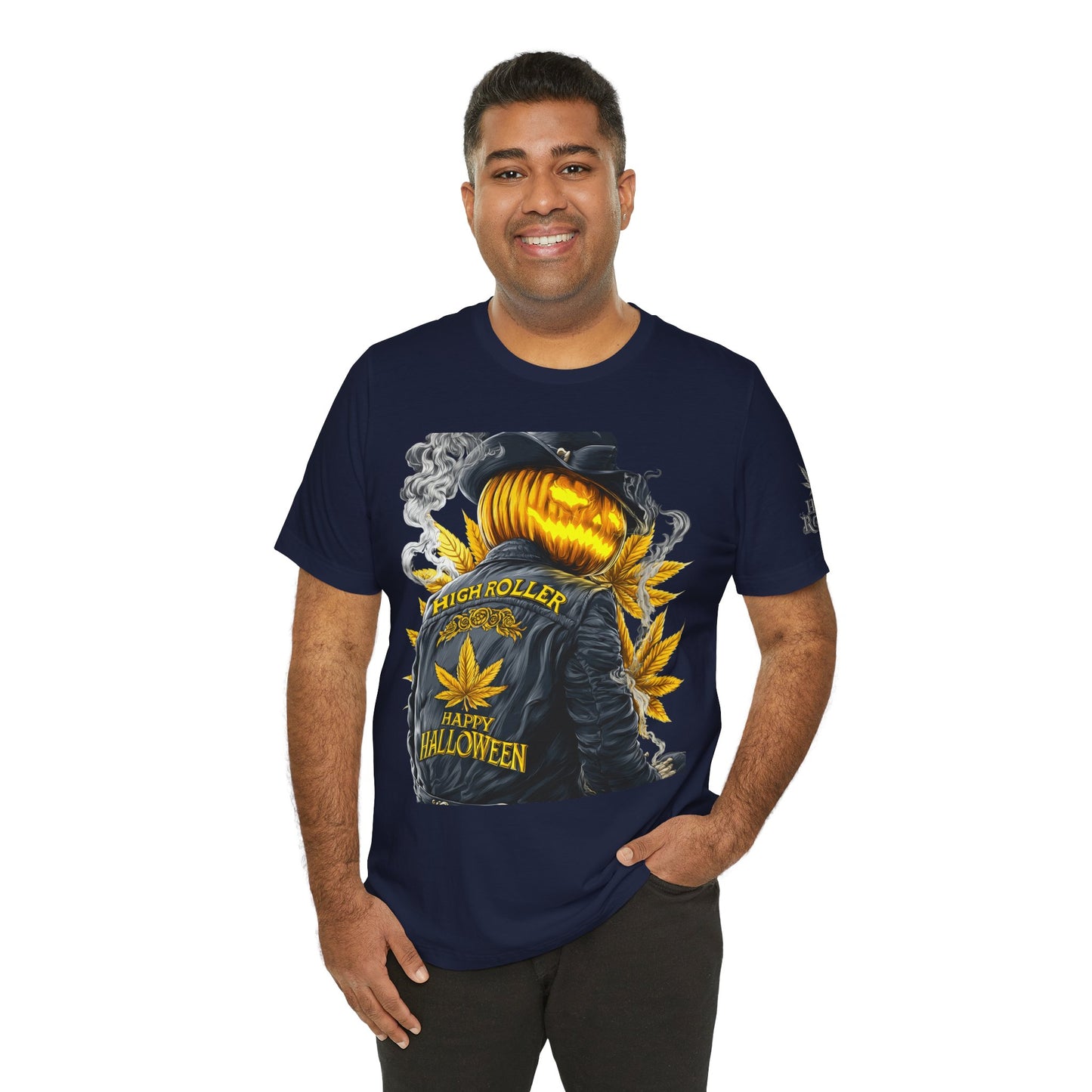 Halloween Witch Rider Cannabis T-Shirt - Premium Spooky 420 Biker Edition Apparel