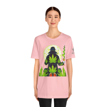 Luxury Gothic Cannabis Vampire T-Shirt - Premium Dark HIGH ROLLER Streetwear - Elevated Nocturnal 420 Fashion