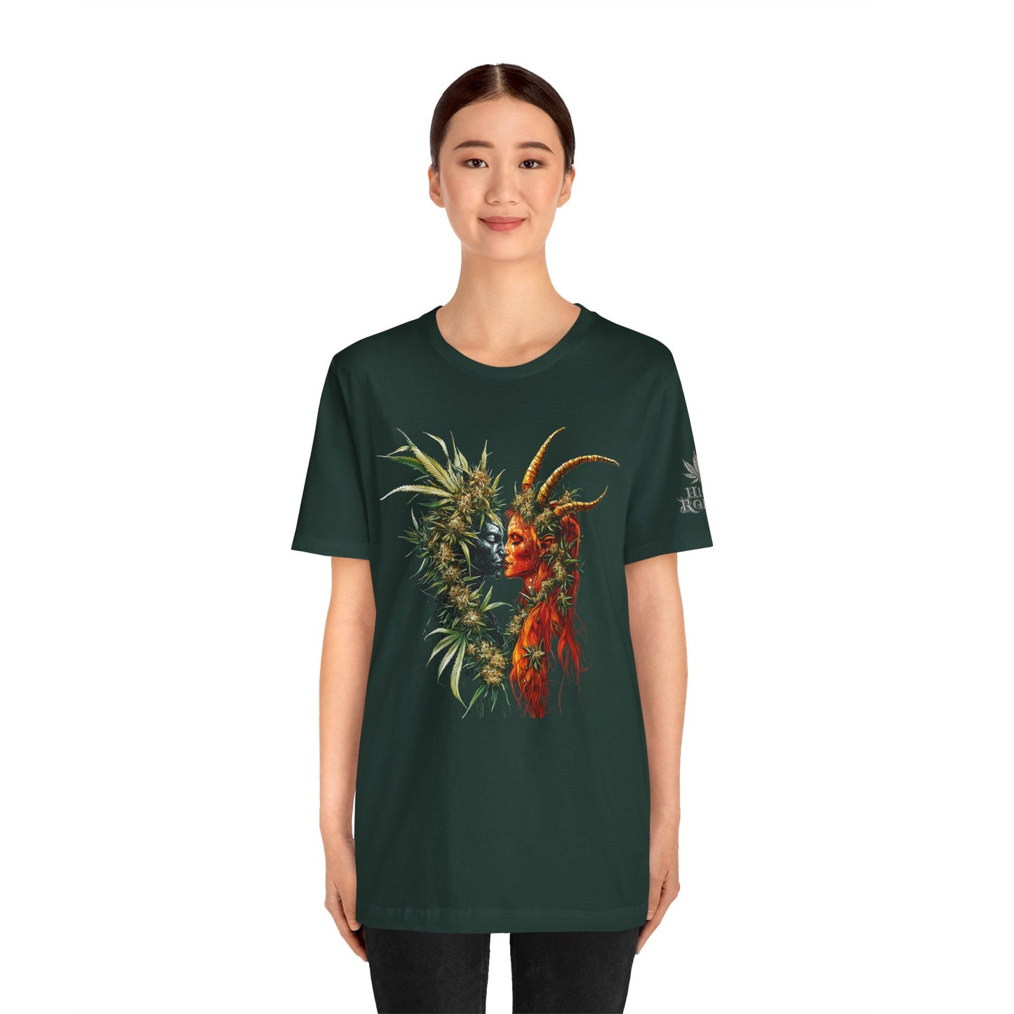 Sacred Union T-Shirt - Premium Airlume Cotton Cannabis Spirits Fantasy Art Tee