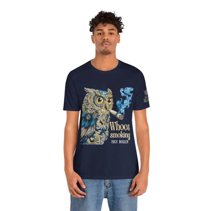 Baroque Owl Tee - Premium Airlume Cotton Cannabis Culture Ornate Bird Art