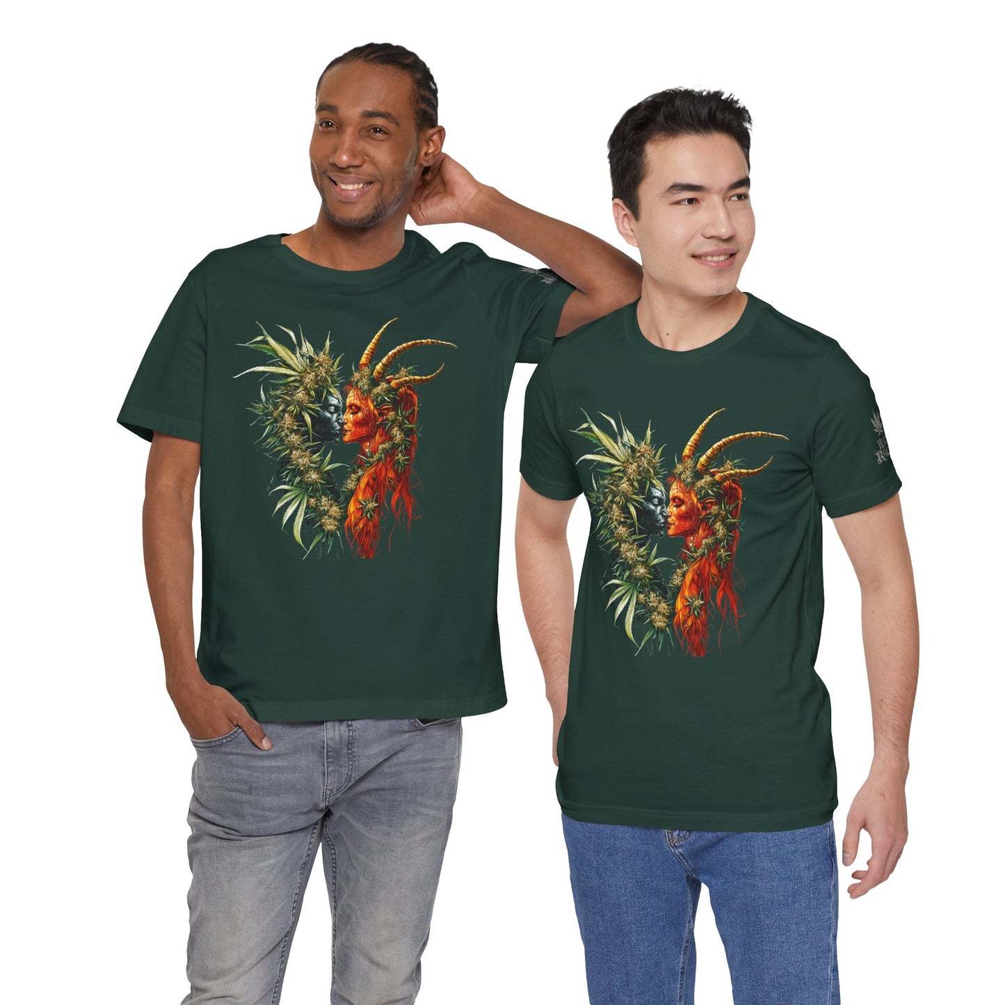 Sacred Union T-Shirt - Premium Airlume Cotton Cannabis Spirits Fantasy Art Tee