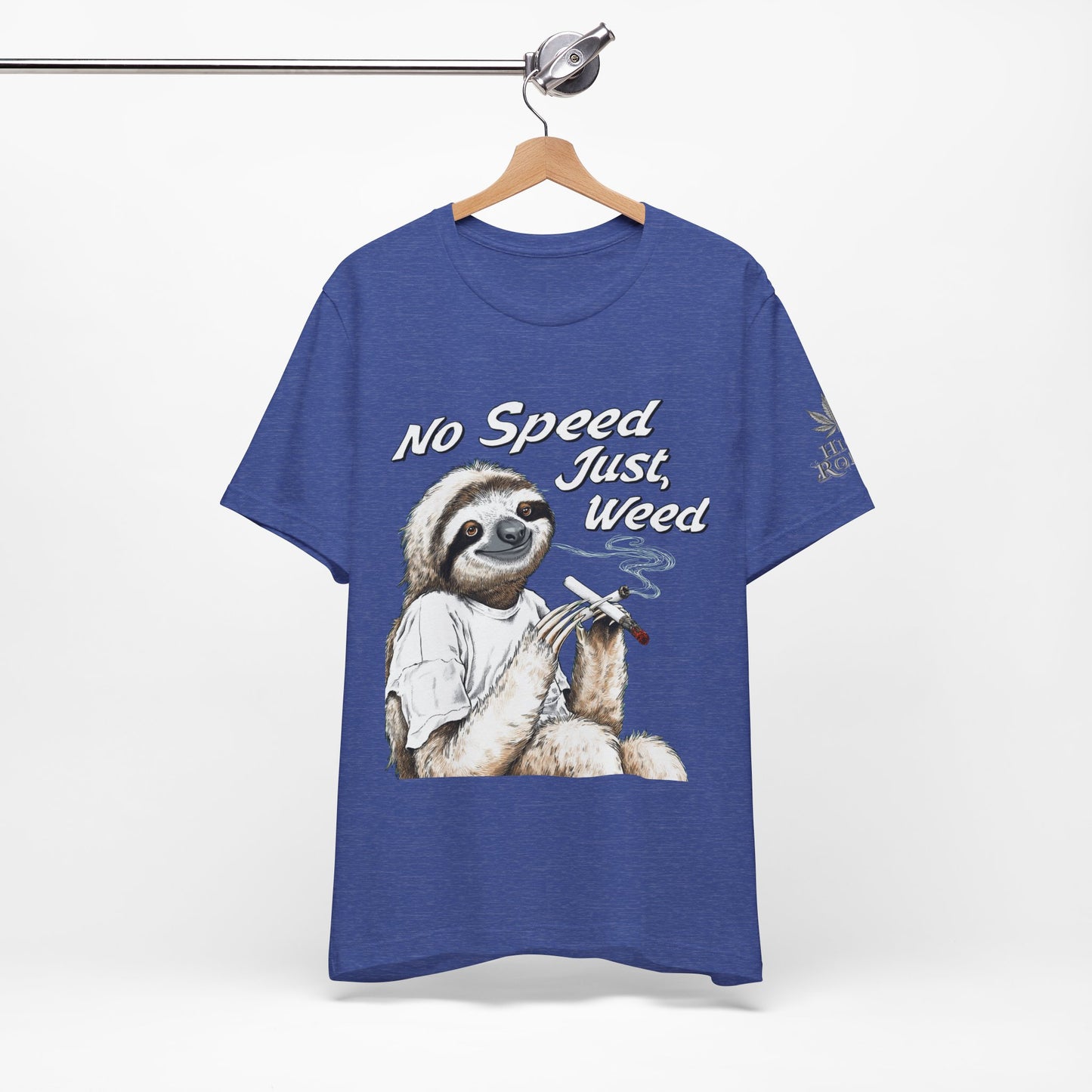 Slow Motion Tee - Premium Airlume Cotton Cannabis Culture Sloth Humor Art