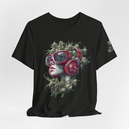 CANNABIS GODDESS TECH™ | PREMIUM FUTURISTIC ART TEE