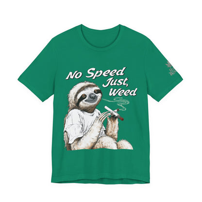 Slow Motion Tee - Premium Airlume Cotton Cannabis Culture Sloth Humor Art