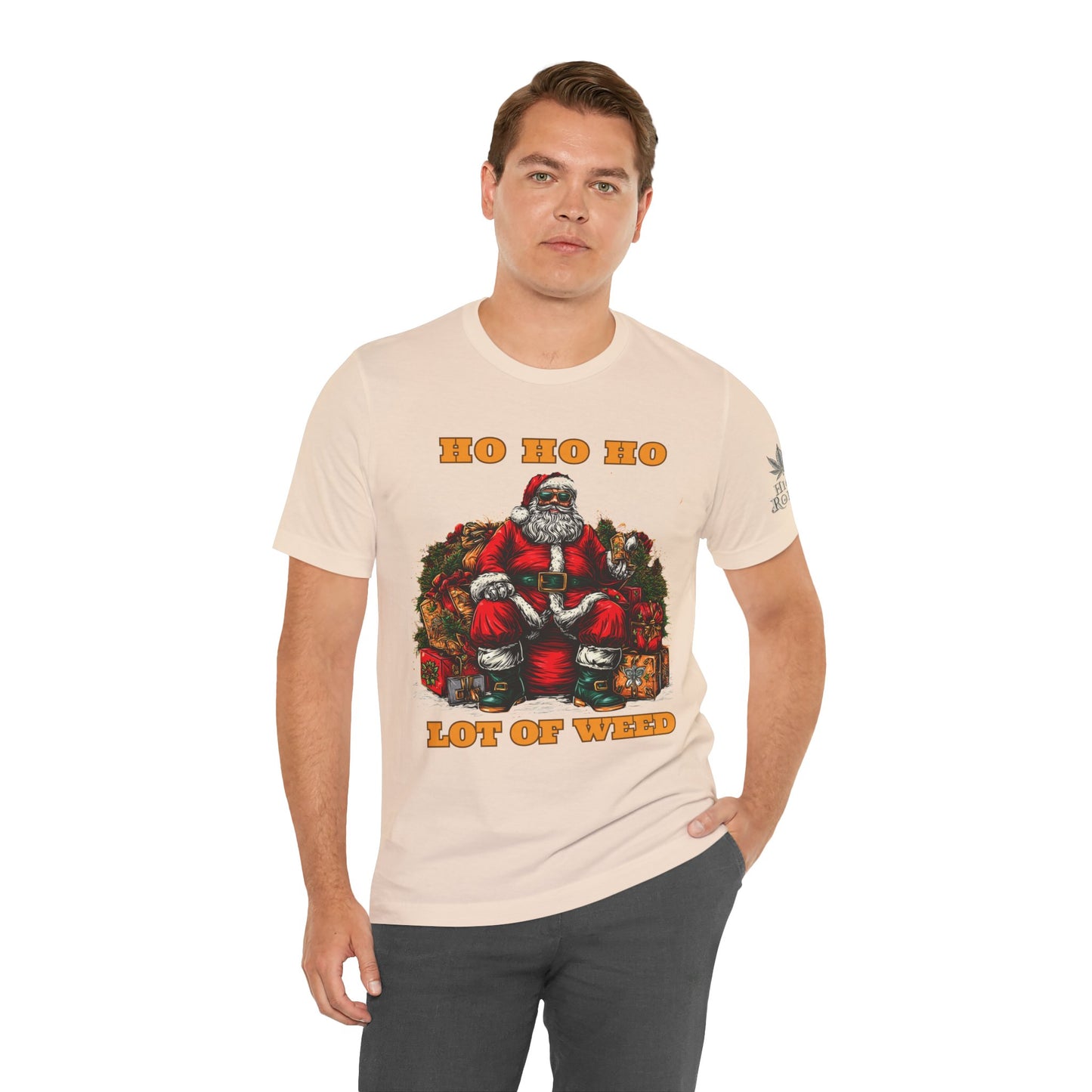 Ho Ho Ho Lot Of Weed Premium Cannabis Christmas T-Shirt