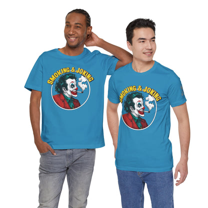 Smoking & Joking T-Shirt - Premium Airlume Cotton Cannabis Villain Pop Art Tee