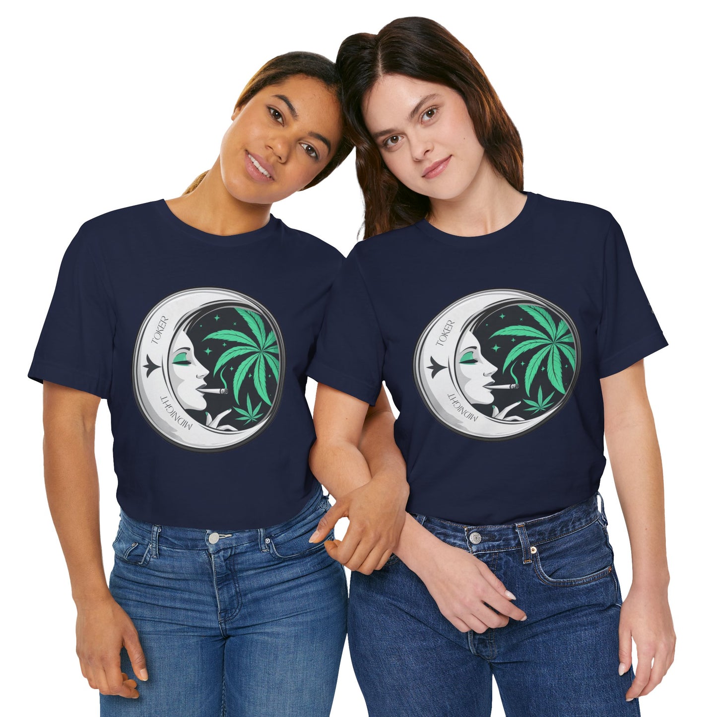 Toker Girl Coin Tee - Vintage Cannabis Portrait Art Design | High Roller