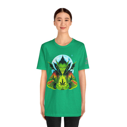 Mystic Dragon Guardian Cannabis Meditation T-Shirt - Premium Psychedelic 420 Apparel
