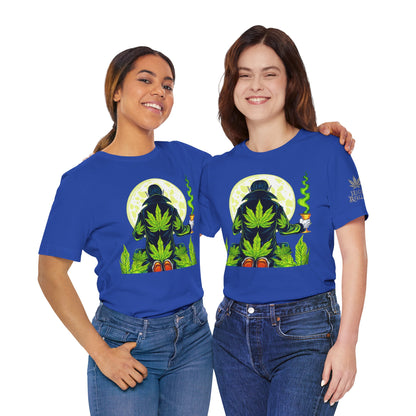Luxury Gothic Cannabis Vampire T-Shirt - Premium Dark HIGH ROLLER Streetwear - Elevated Nocturnal 420 Fashion