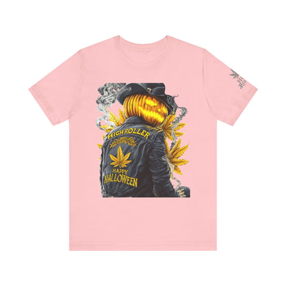Halloween Witch Rider Cannabis T-Shirt - Premium Spooky 420 Biker Edition Apparel