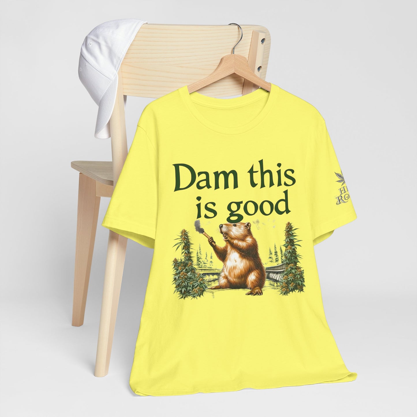 Dam Good Tee - Premium Airlume Cotton Cannabis Culture Beaver Wildlife Humor