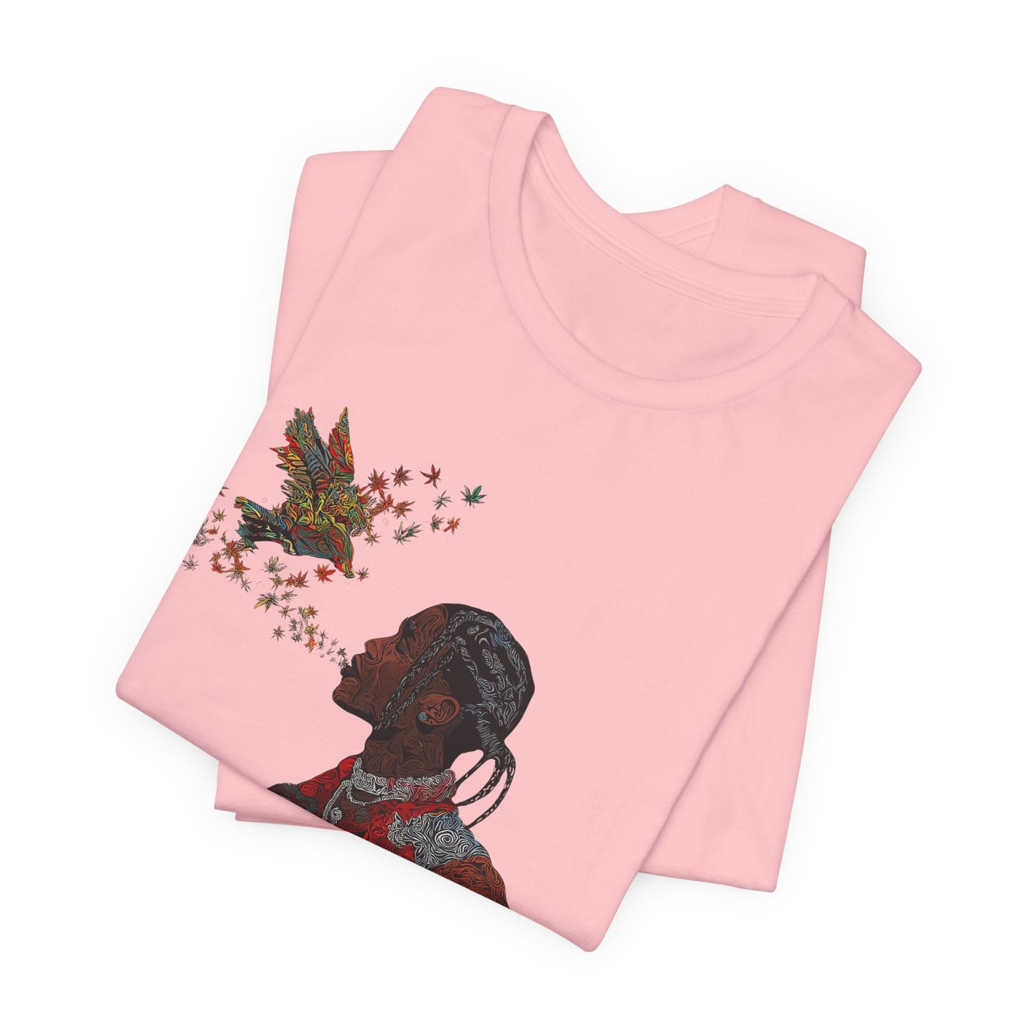 High Roller ANSO Freedom Eagle Cannabis T-Shirt - Premium 420 Artistic Double Exposure Urban Culture Liberation Apparel