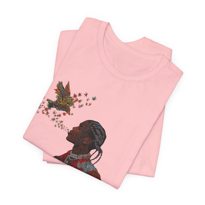 High Roller ANSO Freedom Eagle Cannabis T-Shirt - Premium 420 Artistic Double Exposure Urban Culture Liberation Apparel