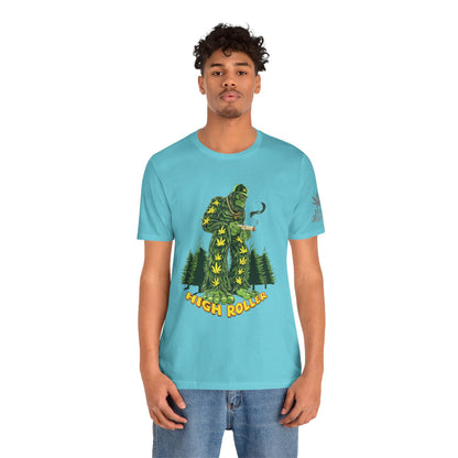 Cannabis Sasquatch Forest King T-Shirt - Premium Bigfoot 420 Lifestyle Apparel"