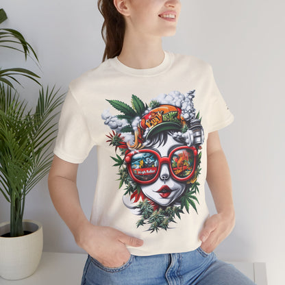 Vision Quest T-Shirt - Premium Airlume Cotton Cannabis Goddess Psychedelic Art Tee
