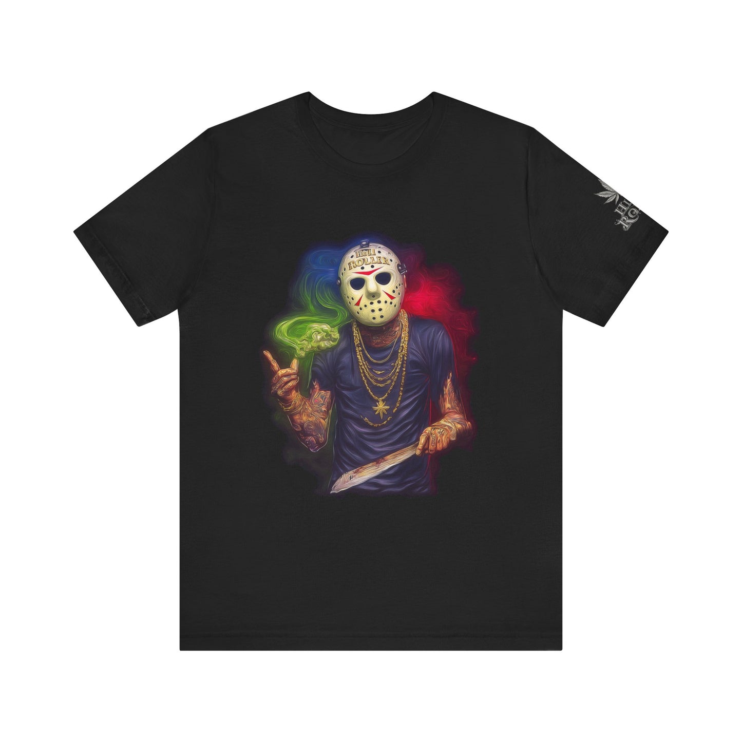 Crystal Lake Kush Jason Cannabis T-Shirt - Premium Horror 420 Black Edition Apparel"