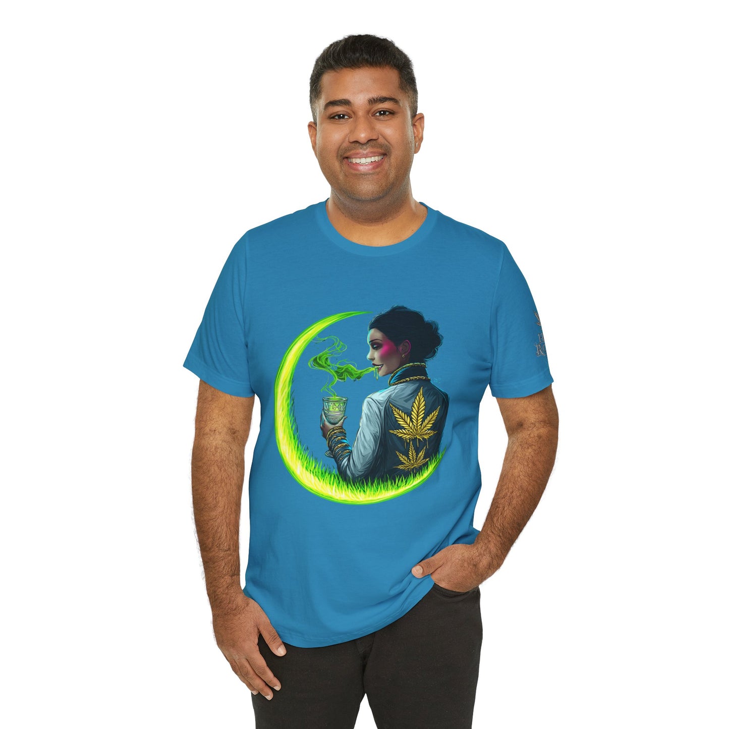 Cannabis Queen Commander T-Shirt - Premium Afrofuturistic 420 Lifestyle Apparel"