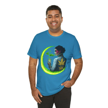 Cannabis Queen Commander T-Shirt - Premium Afrofuturistic 420 Lifestyle Apparel"