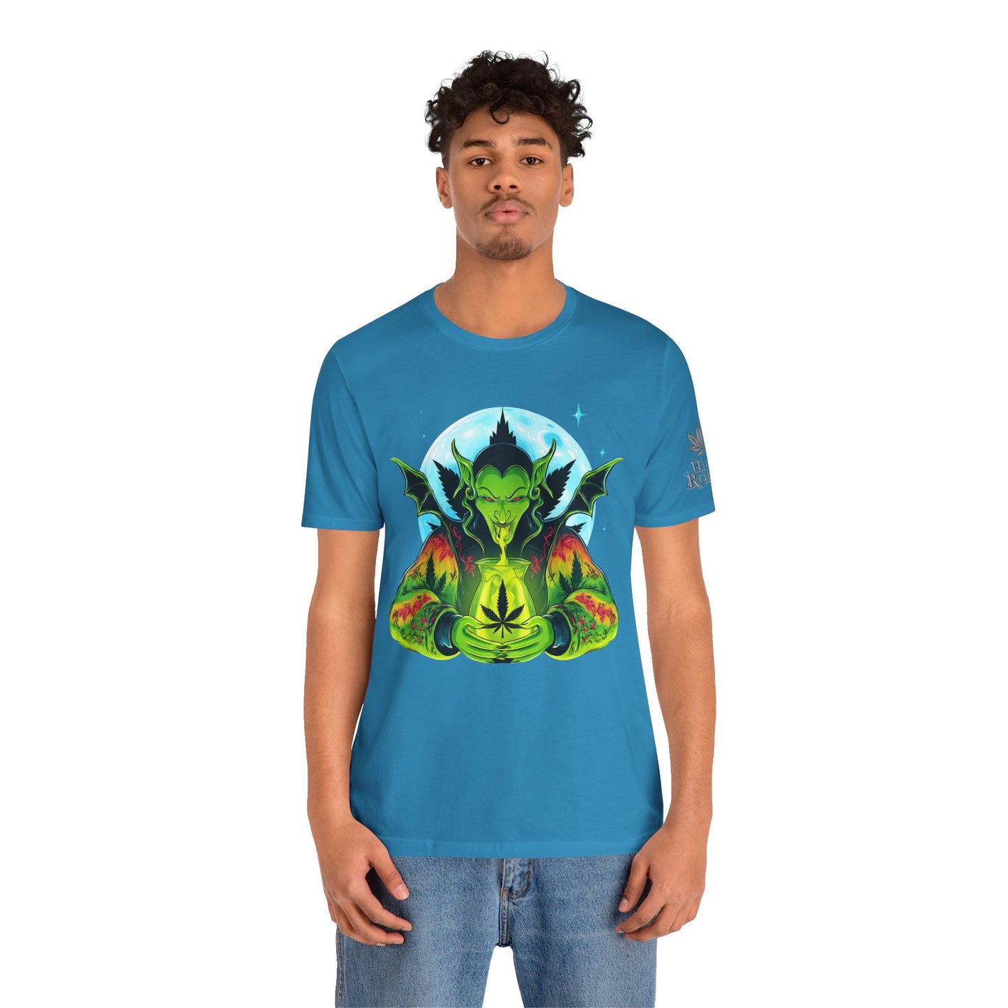Mystic Dragon Guardian Cannabis Meditation T-Shirt - Premium Psychedelic 420 Apparel