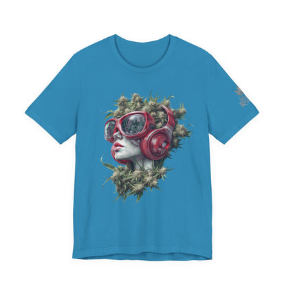 Vibes & Vision Tee - Premium Airlume Cotton Cannabis Culture Surreal Music Art