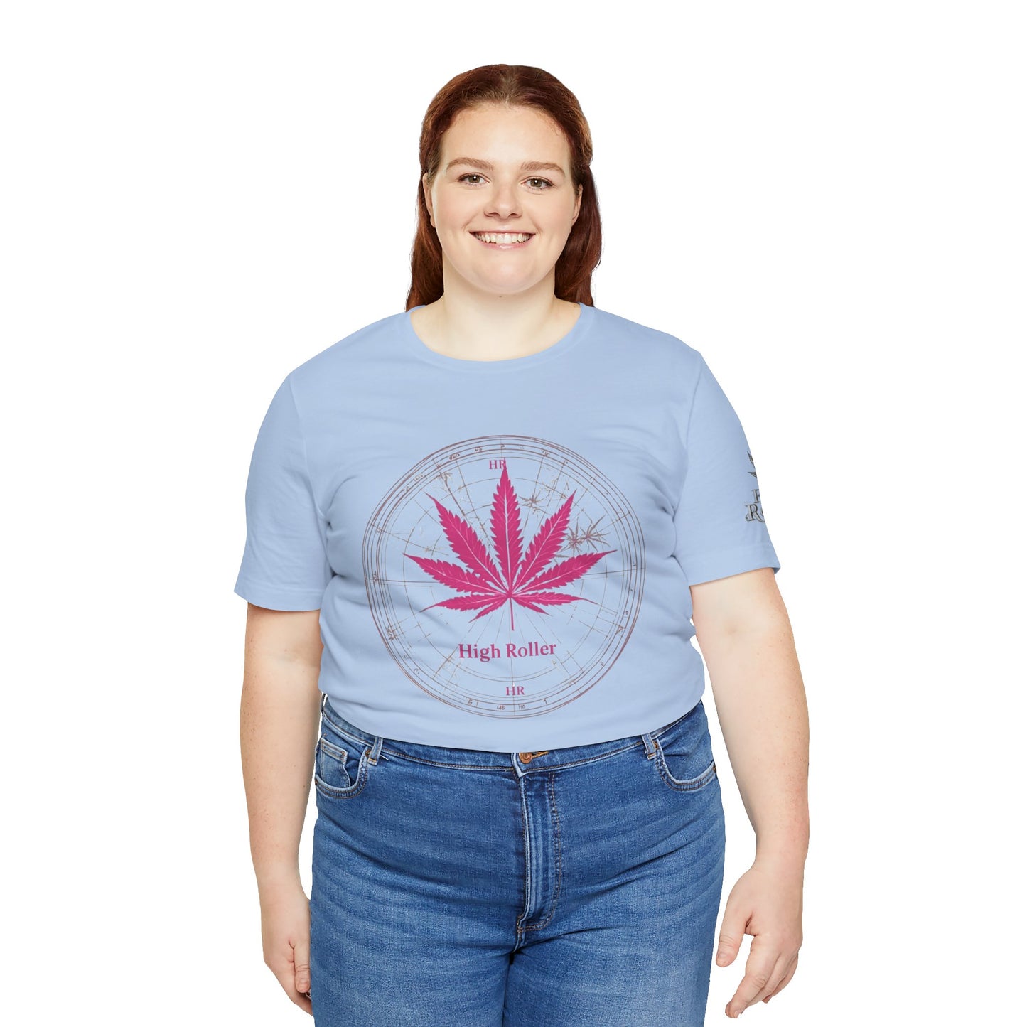 True North Tee - Premium Airlume Cotton Cannabis Culture Compass Navigation Art