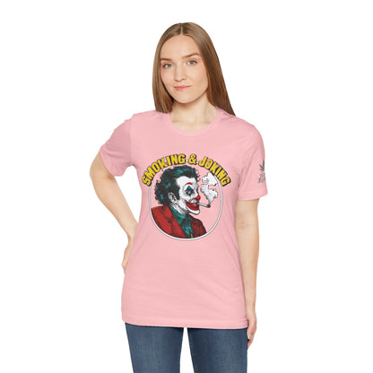 Smoking & Joking T-Shirt - Premium Airlume Cotton Cannabis Villain Pop Art Tee