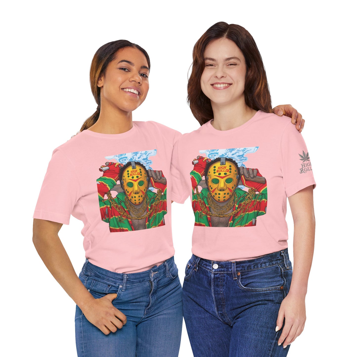 Horror Icon HIGH ROLLER T-Shirt - Premium Cannabis Slasher Culture Apparel"